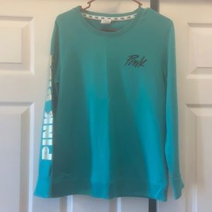 Pink Teal crew neck